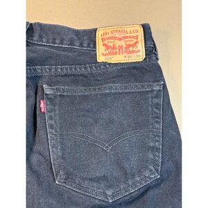 Levi's 505 Black Jeans Mens Size W36 L30 Straight Leg Denim Pants